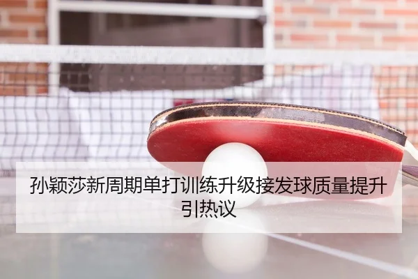 孙颖莎新周期单打训练升级接发球质量提升引热议
